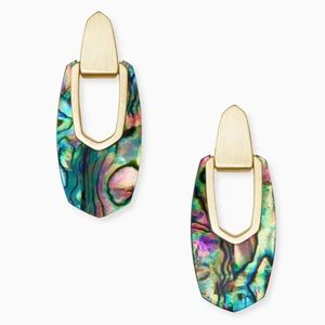 Kendra Scott Abalone Shell Gold Earrings